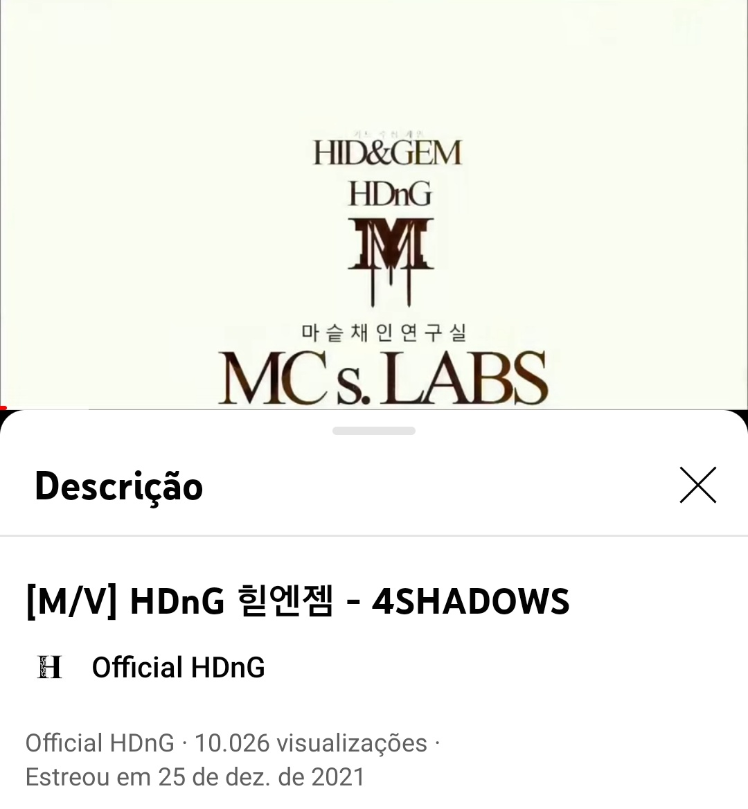 HDnGProject's tweet photo. 📈 | 04.01.22 - 4SHADOWS passou dos 10k views no canal oficial do HDnG.

🔗https://t.co/W1j15fFY4w

#HDnG #4SHADOWS https://t.co/2lOTouC1vW