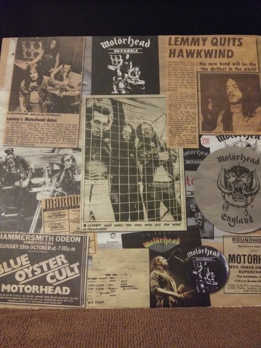 MotorheadWoW's tweet photo. This just arrived, probably my personal favorite album of all time. In its purist form too #OnParole @myMotorhead @MotorheadPhil @LemmiumMetal @lemmy1227 https://t.co/WuJHQclZDs