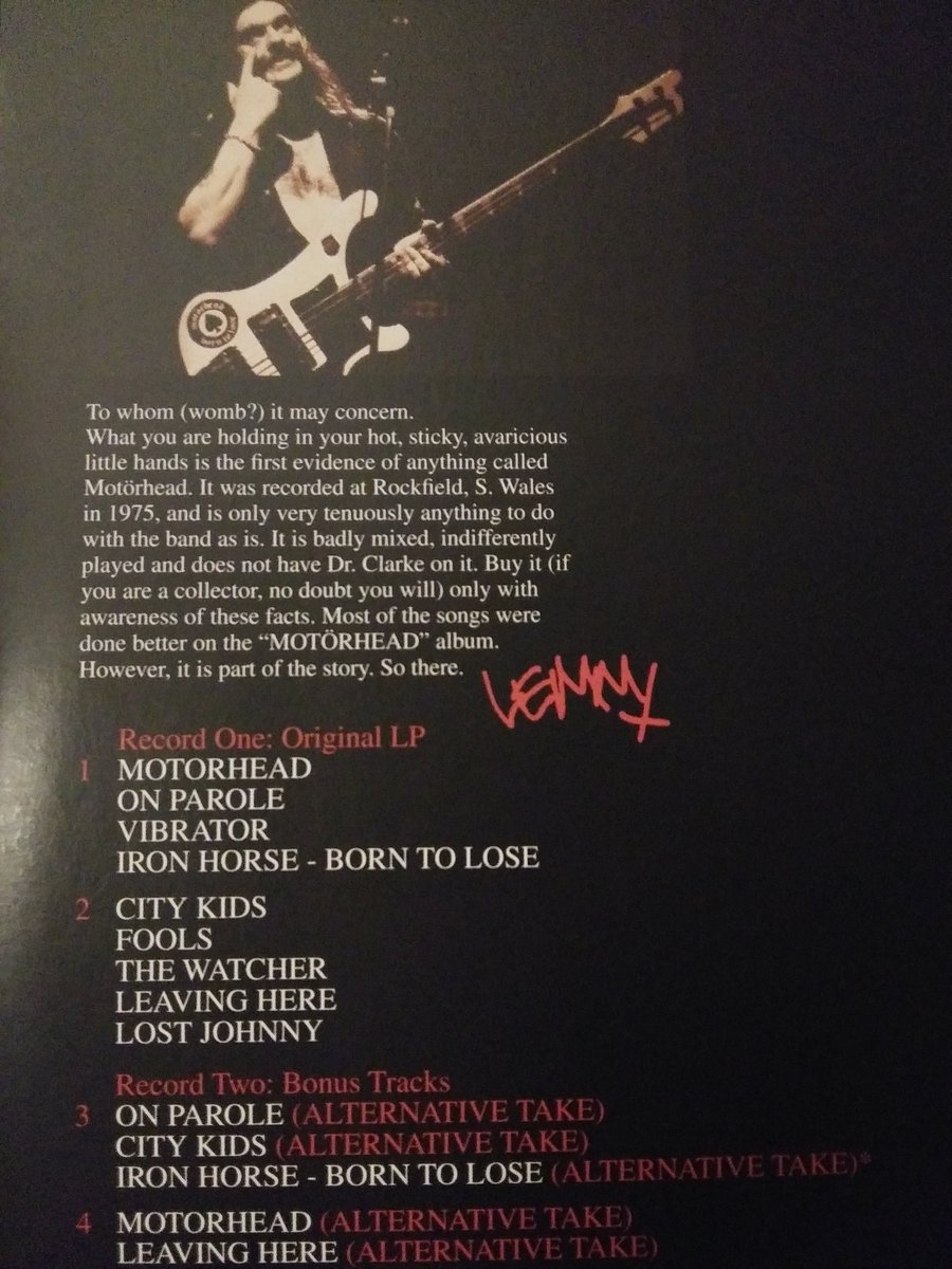 MotorheadWoW's tweet photo. This just arrived, probably my personal favorite album of all time. In its purist form too #OnParole @myMotorhead @MotorheadPhil @LemmiumMetal @lemmy1227 https://t.co/WuJHQclZDs