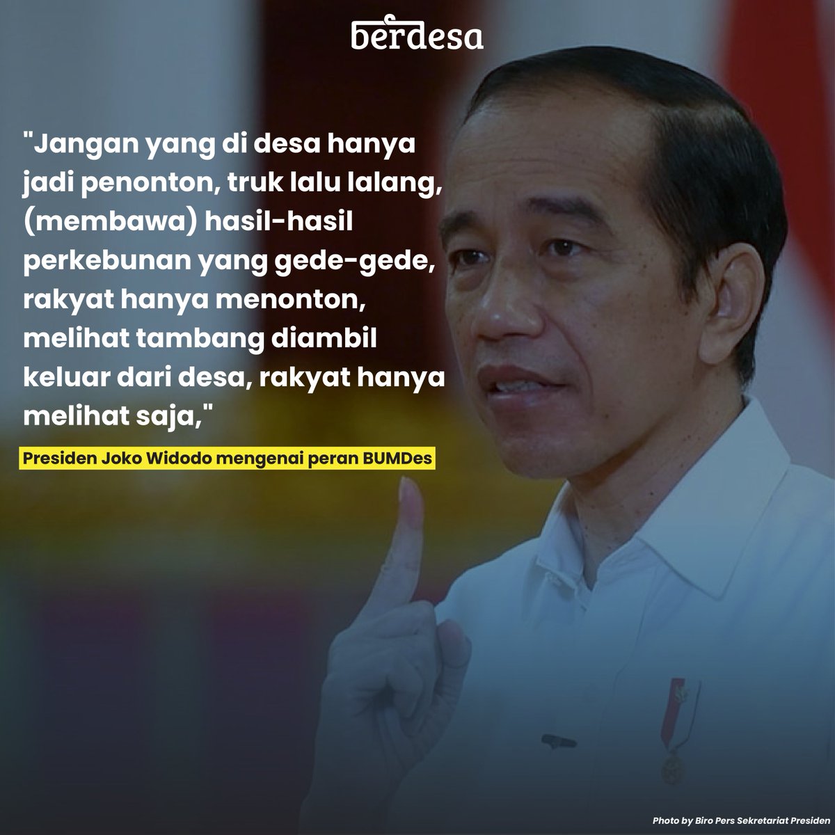 BUM_Desa's tweet photo. Tahun baru, Semangat Baru!

Mari terus aktif berkarya dan ikut serta dalam pembangunan, baik dari desa atau dari kota. 2022, Desa Makmur, Indonesia Maju

#Quote #Jokowi #Motivasi #Desa #DesaMembangunNegeri #BUMDES #BUMDESA  #IndonesiaMaju #Kemendesa #Kemendes  #rakornasbumdes https://t.co/wBiYnSshA9