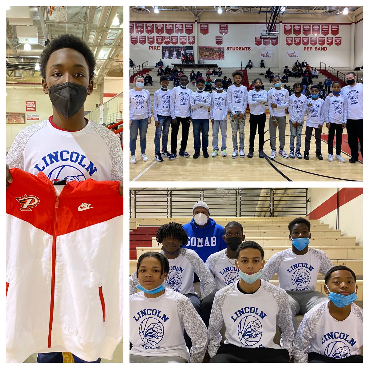 PikeHSAthletics's tweet photo. Pike Boys Basketball is proud to honor one of our township middle schools tonight at our game VS Noblesville! To the Lincoln Lions - good luck throughout your season! We look forward to playing with you soon! #FUTUREREDDEVIL
#PIKEPROUD 
@LMSathletic https://t.co/28sOKvMqGe