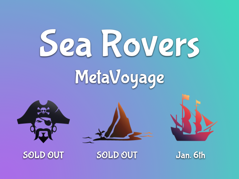 SolRarity_'s tweet photo. 🎉#NFTGiveaway🎉

 For the release of their Rovers @SeaRoversNFT 
 is giving away 2 NFTs !

🎁1x Sea Rovers Captain🏴‍☠️
🎁1x Sea Rovers Cove🏝️

・RT &amp; Follow @SeaRoversNFT X @SolRarity_
・Join https://t.co/N4brFl7grG

🕙Mint: Jan 6・21:00 UTC
⛵️Supply: 5400/6000

Draw in 24H⏰#NFTs https://t.co/FGKGoEJYzo
