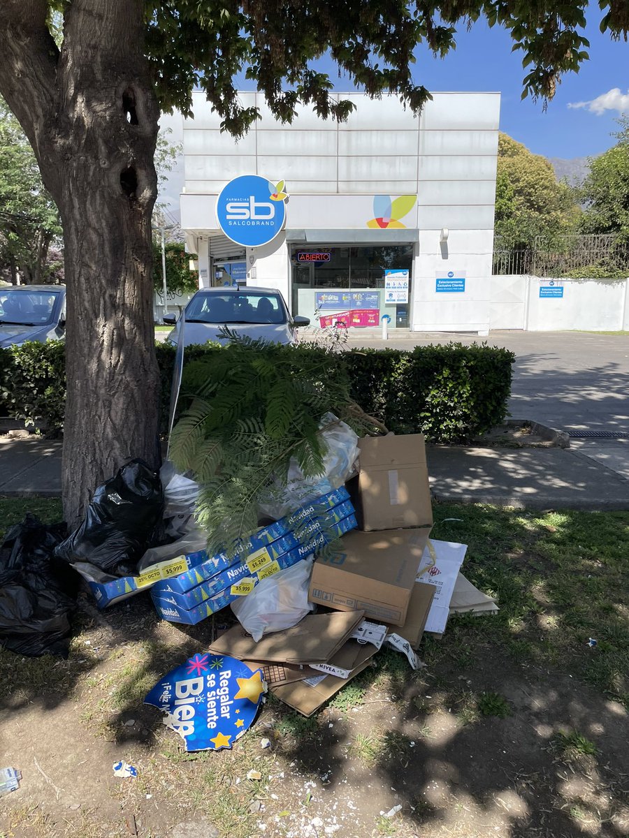 TamaMusa's tweet photo. Que vergüenza!!  @Salcobrand que poco compromiso con el medio ambiente. Tiran cartón y cosas para reciclaje en la basura. El camion reciclaje de @MuniLaReina pasa por su puerta un día a la semana…por favorrr https://t.co/CjCrW4nzO9