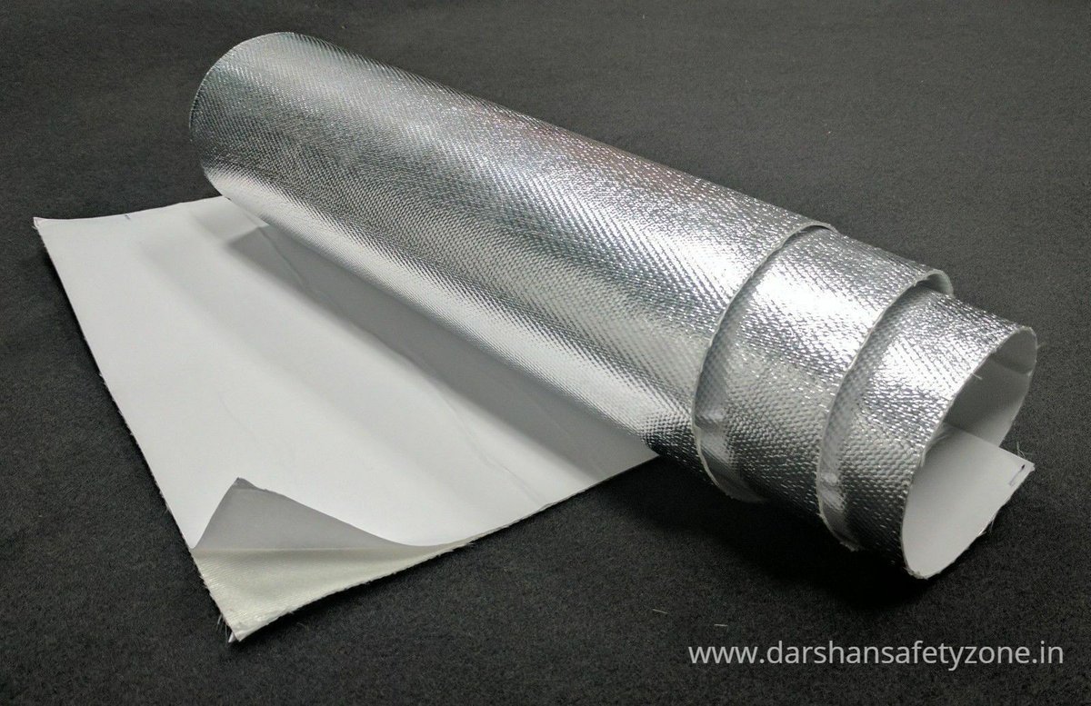 DarshanSafety's tweet image. Signature Glass fibre cloth is coated with aluminium foil in order to reduce fraying in a variety of applications the reflective properties of the aluminium coating on the fibreglass fabric effectively reduces loss of heat via radiation #firesafety #insulationmaterial #fibreglass