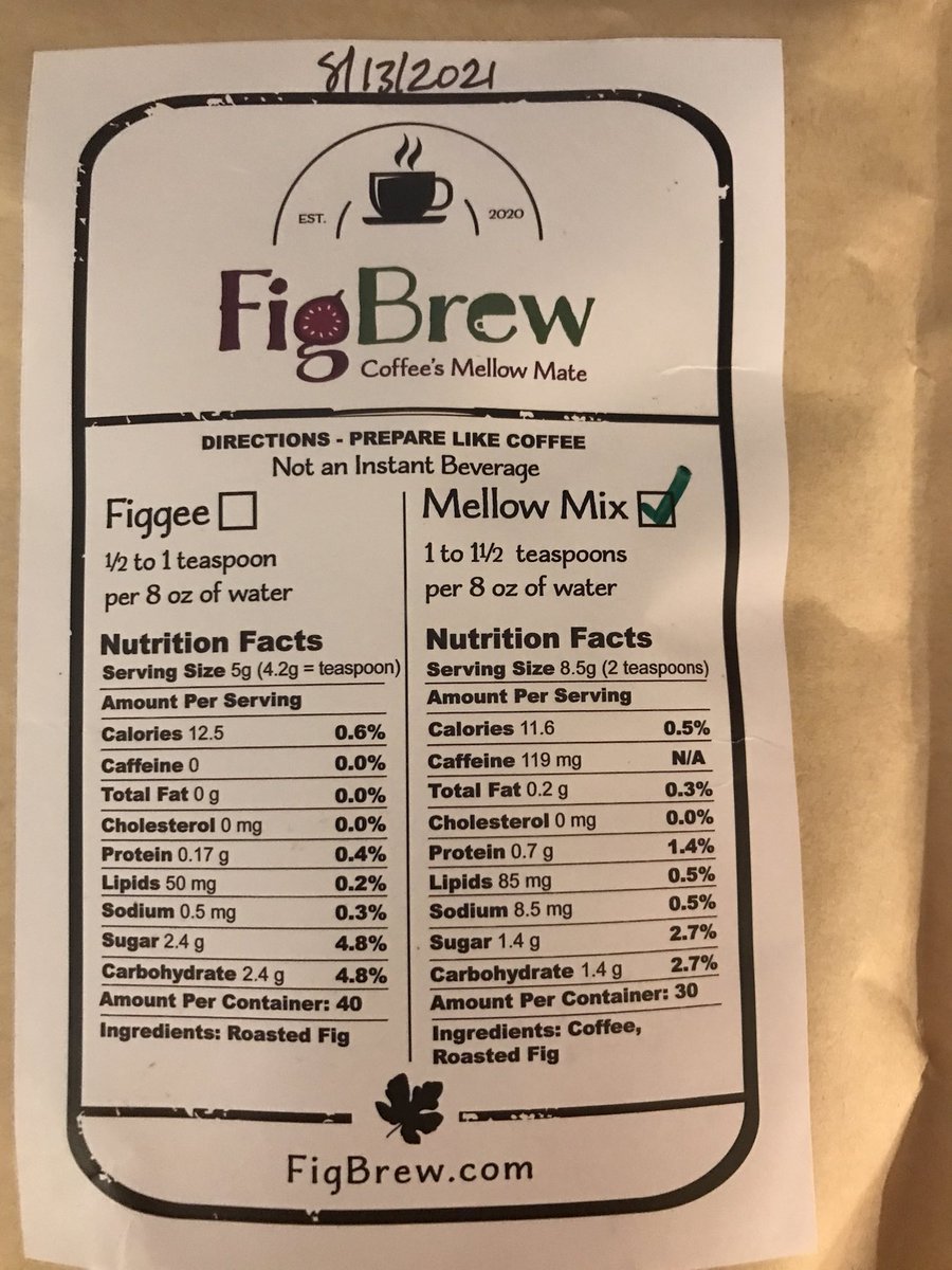 JasonRLady's tweet photo. Tomorrow I try this. Yes, coffee made from figs. I’m very intrigued! I’ll let you know how it goes. #coffee #figbrew #coffeelover #adventure #trynewthings #boldin2022 #coffeetime #coffeegram #coffeevibes https://t.co/ZLVPBoo24j