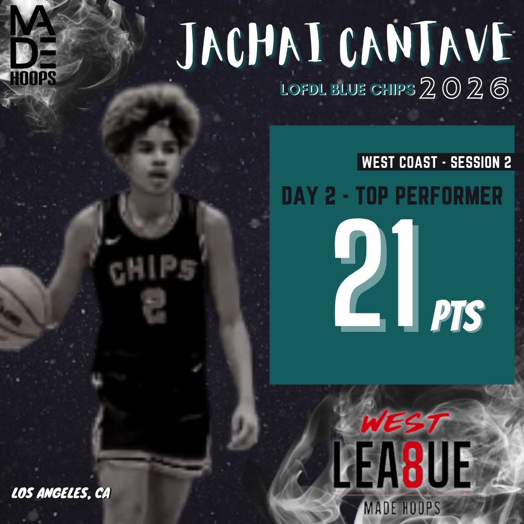 BLUECHIPS2026's tweet photo. 2026 6'1 Combo Guard Jachai Cantave had an impressive game on Day 2 with 2️⃣1️⃣points to finish out the West Coast - Session 2!

🔥🔥

#LOFDL #BLUECHIPS https://t.co/ctVUt8BIFH
