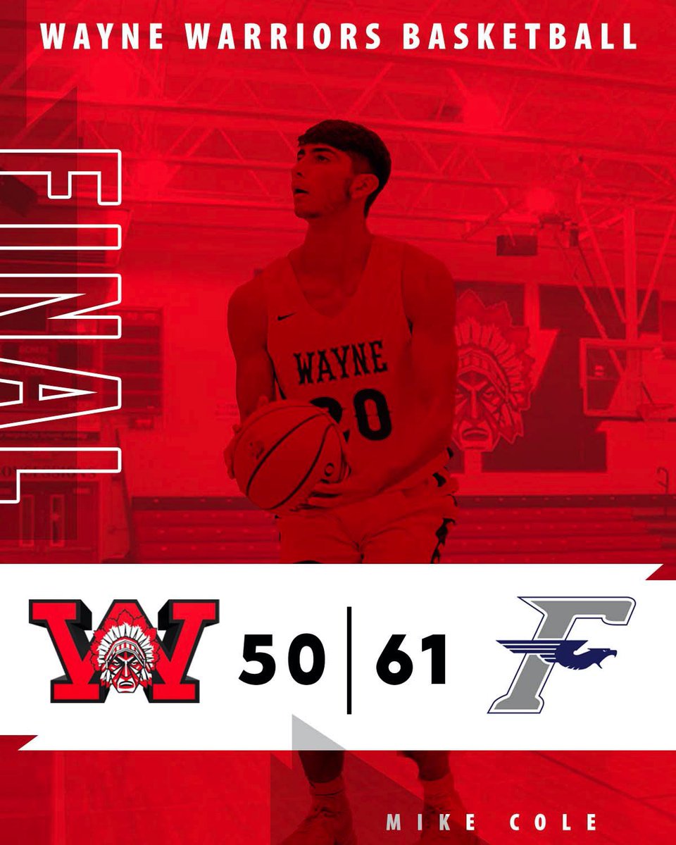 Final Score: Wayne 50, Fairmont 61