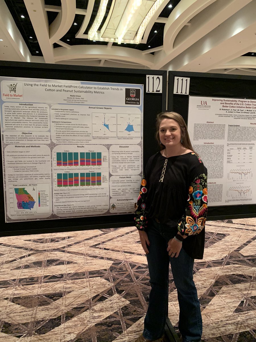 Excited to be presenting a poster and oral presentation at the Beltwide Cotton Conference in San Antonio! #bwcc22 @GAPrecisionAg <a href="/FieldtoMarket/">Field to Market</a>