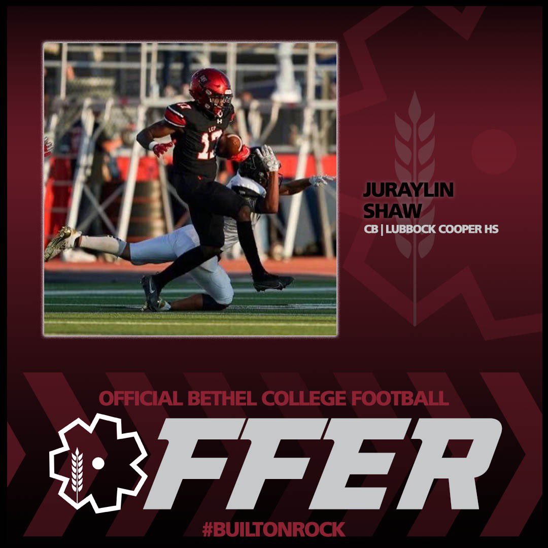 I am blessed to receive an offer from <a href="/bethelks/">Bethel College</a> @CoachGrider_BC 
<a href="/chipd23/">Chip Darden</a> @806HsscConnect <a href="/TrustMyEyesO/">⭕️FFERTUNITY</a>