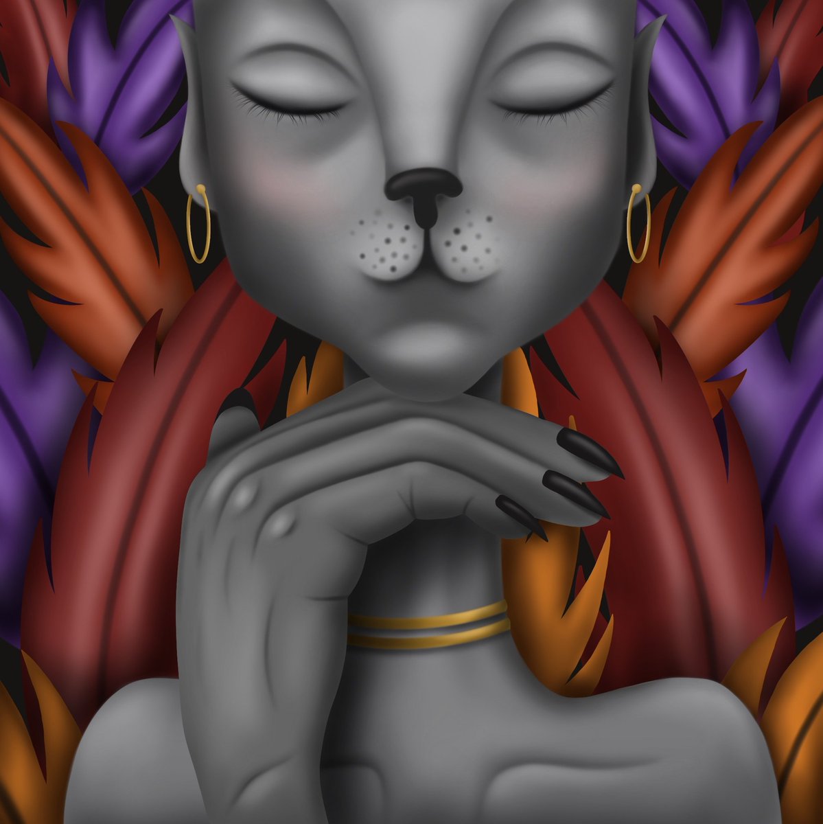 LimOnTheMoon's tweet photo. "Jungle babe" #NFTs #NFTartists #COMINGSOON #digitalart #nft https://t.co/QKv3WeZ7Nm