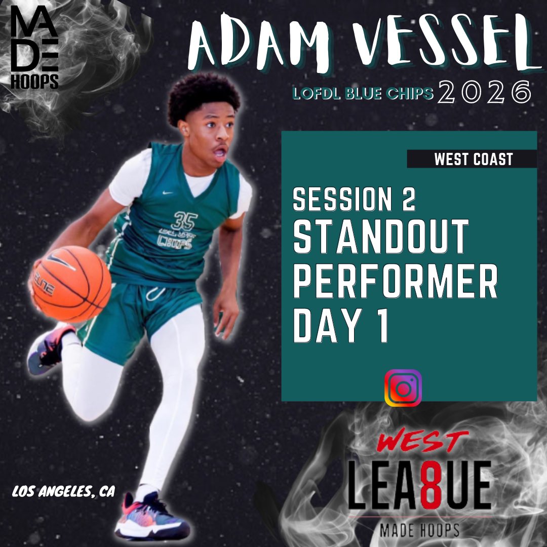 BLUECHIPS2026's tweet photo. 2026 PG Adam Vessel was recognized as a Standout Performer on Day 1! 

🔥🔥

#LOFDL #BLUECHIPS https://t.co/IwwzQpxaBc