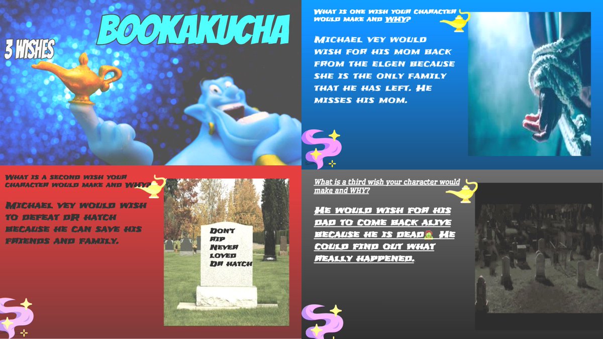 msjancarroll's tweet photo. Smart Reboot this week included a 3 wishes #bookakucha! Going back to the smart start #eduprotocols after holiday break is amazing, you were right @jcorippo BEST week back ever! Ss are so fast from all the reps and know exactly what to do! Worst Preso Ever up next tom!😎 https://t.co/xsfwPW9l1Z