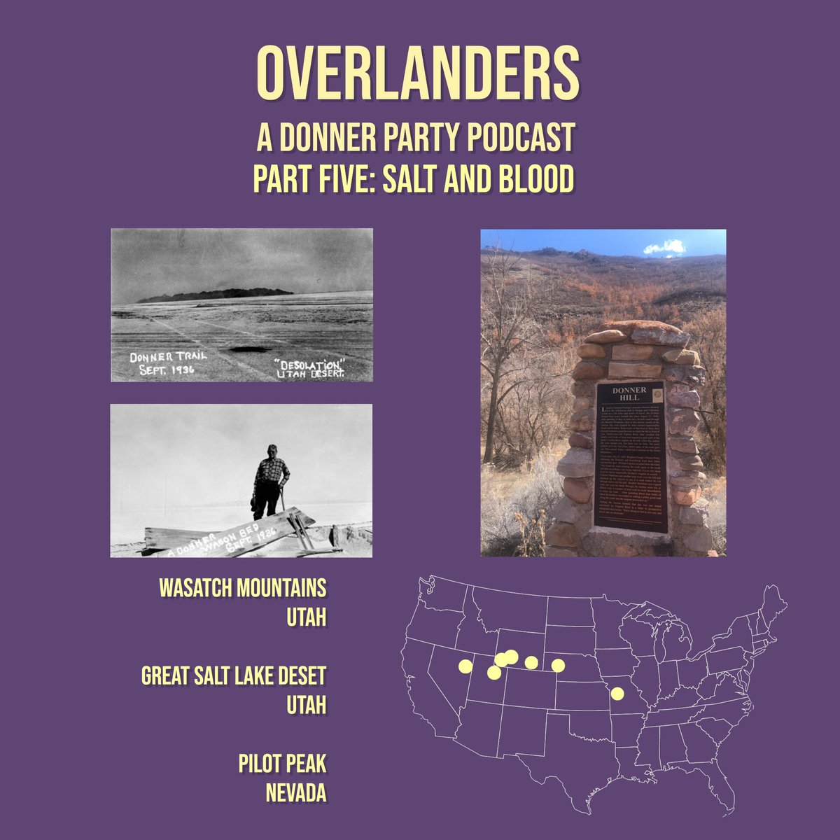 DonnerPartyPod's tweet image. Back with immediately crappy news for the Donner Party. Mountains, mirages, and murder. Oh and we sing for a second.