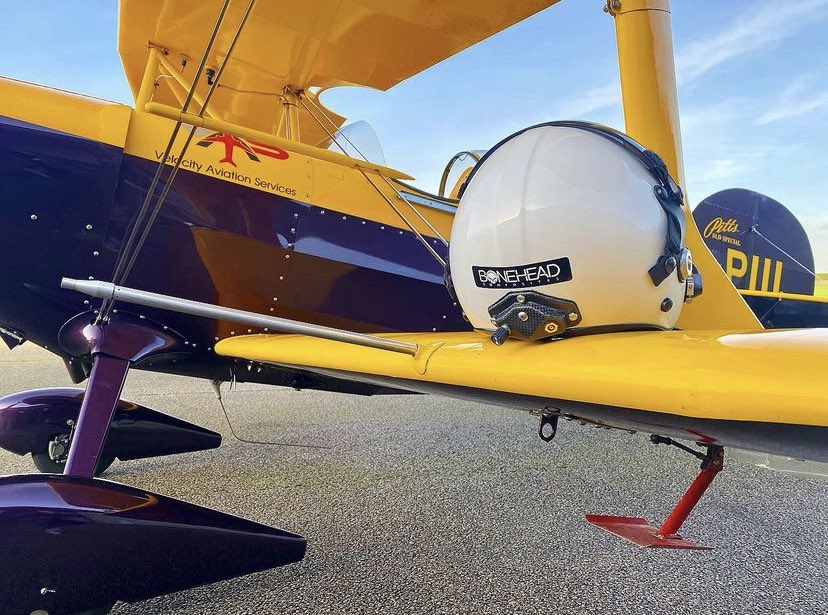 BoneheadHelmets's tweet photo. Super comfortable,lightweight and low profile is perfect for the tight cockpit of the pitts I’ve tried a couple of flight helmets now and this is the one for me I highly recommended the Pilot X 😎

#boneheadcomposites #madeinusa
#pittsaviators #pittsspecial #s1d https://t.co/CfosdS0o8P