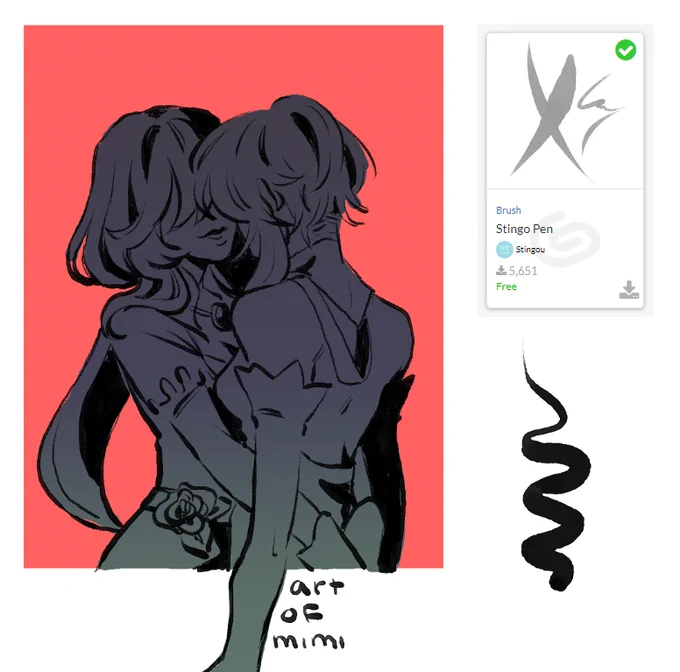 nobody asked but here are the csp brushes that i use the most for lineart 