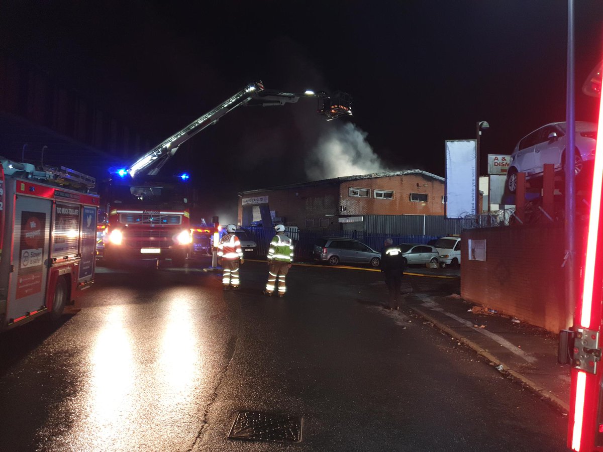 Crews from <a href="/WMFSLadywood/">Ladywood Fire Station</a> <a href="/WMFSHandsworth/">Handsworth Fire Station</a> <a href="/WMFSSmethwick/">Smethwick Fire Station</a> <a href="/WMFSAston/">Aston Fire Station</a> <a href="/WMFSWestBrom/">West Bromwich Fire Station</a> <a href="/WMFSPerryBarr/">Perry Barr Fire Station</a> are still in attendance at the fire in Wellington Street. Good progress is being made to extinguish the fire and expect to be there for sometime. Foundary Lane is currently closed.