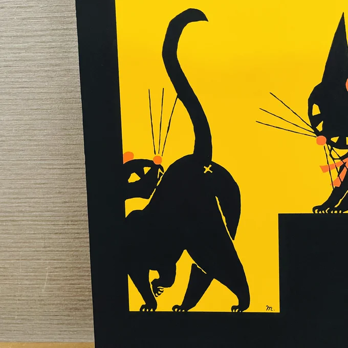 よっこいしょ #黒ねこ意匠 #原画 