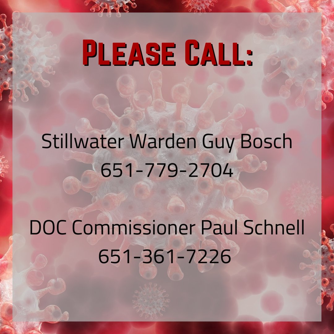 If you have a moment, please call to help our loved ones get access to showers. COVID is spreading in our prisons again, leading to widespread lockdowns.