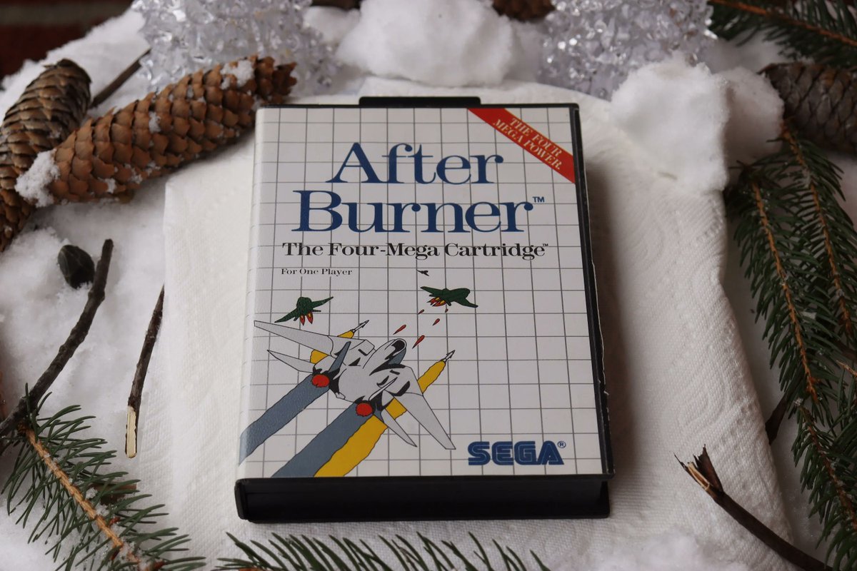 RetroGameUp1's tweet photo. Afterburner is a vehicular shooting game. The player controls an American F-14 Tomcat fighter jet, and goes through 18 stages destroying incoming enemy's planes. The player can use the machine gun as well as limited heat-seeking missiles.
#afterburner #segamaster #shooting https://t.co/JErXOMHGRC