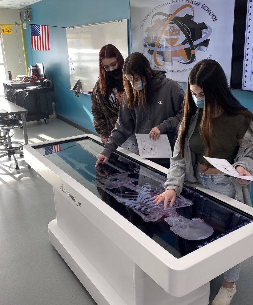 Medical Residency students exploring the <a href="/Anatomage/">Anatomage</a> virtual dissection table today!