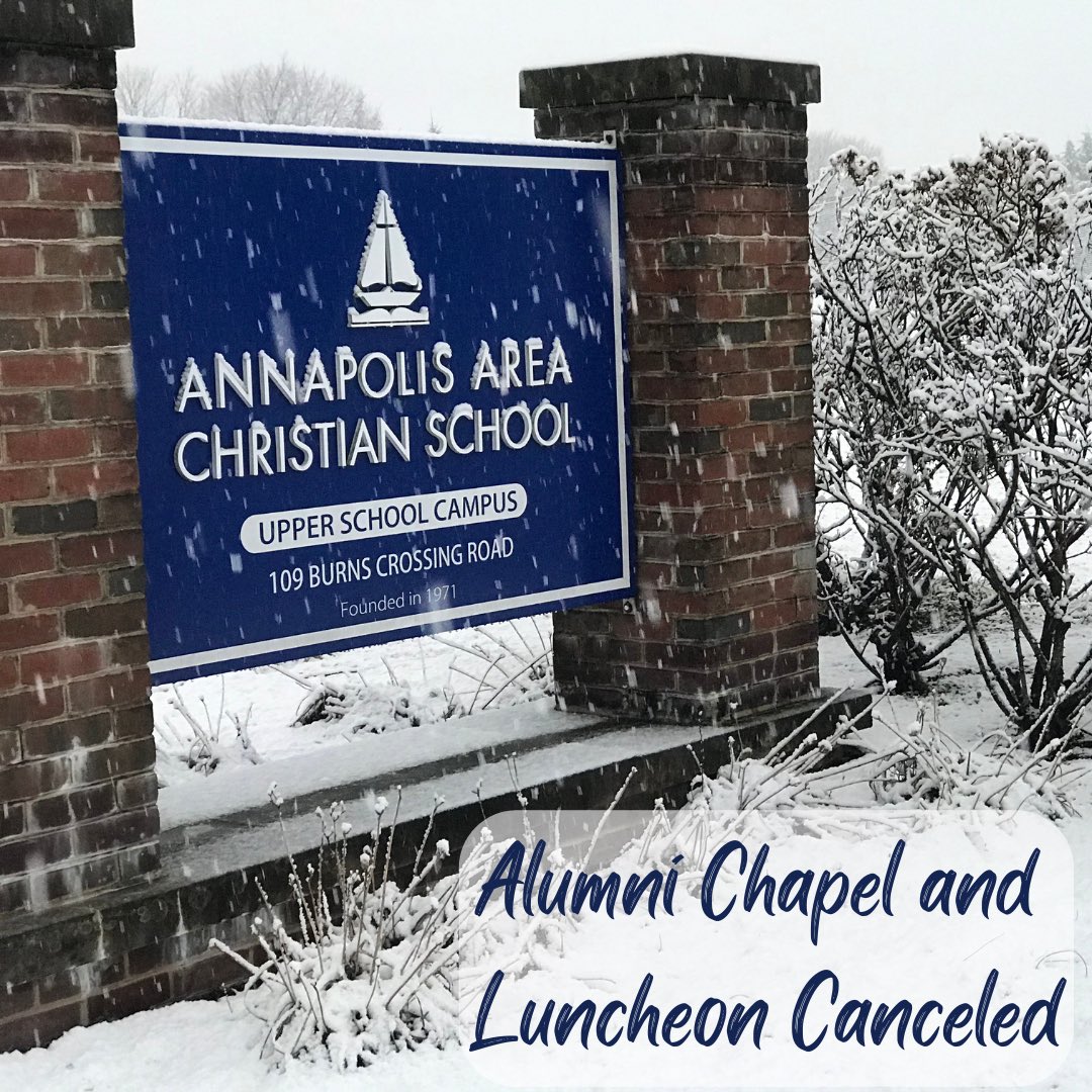 Happy New Year AACS Alumni! We will miss seeing you at our annual Alumni Chapel and Luncheon on Jan. 5, but rest assured there will be many occasions to reconnect this year. If you did not receive last week’s email cancelation notice please let us know: alumni@aacsonline.org.