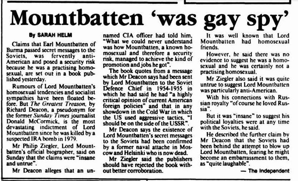 tweetbiplab's tweet photo. @anujdhar sir the first Governor General of Azad India was not only a Pedofile, he was also a Gay Spy😄
#AzadiKaAmritMahotsav #DominionStatus #TransferofPower #Mountbatten https://t.co/fHDOe6SpOP