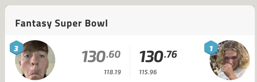 .16 points keep ⁦<a href="/SpencerHorton15/">Spencer Horton</a>⁩ from going back to back super bowl champ!