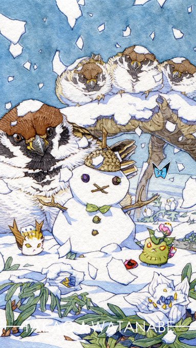 『人気の雪だるま』 