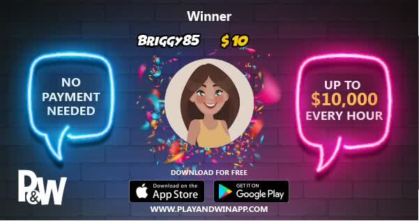 Fenna1's tweet photo. I just won a cash prize by finishing first in the hourly trivia quiz game! You too can cash in real money instantly! In less than 10 Minutes you may win up to $10,000! on #PlayAndWinApp https://t.co/XxvjYxFwEX https://t.co/PZbmxw0wjx