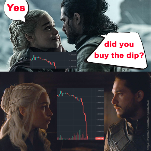 SamSamieReal's tweet photo. Ok this one is really #funny especially if you're into buying the #dip NFA😉
#stonks #meme #cryptotrading #cryptocurrency #buythedip #BTC #ETH @elonmusk https://t.co/nr83Y7fIpd
