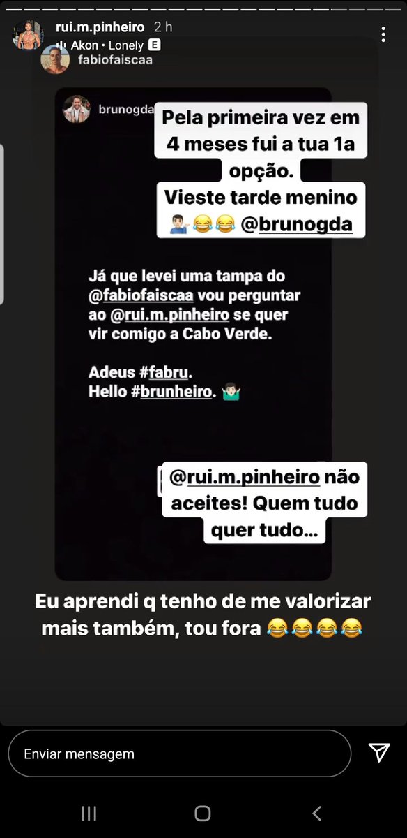 AlwaysMeOnline's tweet photo. #bbtvi
O bruno é tão fixe que ninguem quem ir DE BORLA para Cabo Verde com ele 🤣🤣🤣🤣🤣🤣 https://t.co/UWB53gm3DF