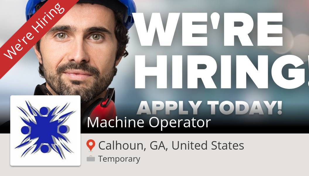 APSapply's tweet photo. #Machine #Operator (#job) wanted in #CalhounGAUnitedStates. #AutomationPersonnelServices https://t.co/sADHnSlP1j #job #hiring https://t.co/IvF01BK4aI