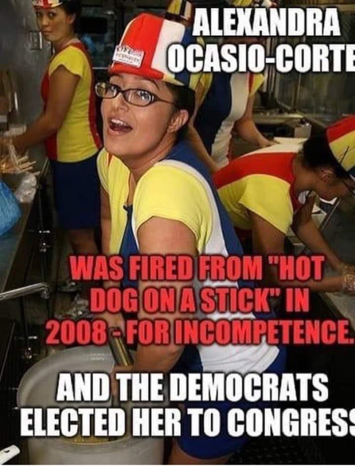 TinaTweeker's tweet photo. @Be_Transformers @Ramsey_Steve @krunalley @AnBeOnd @pjbowles4 @DLindsey2 @nancyleeca @deeleebee4 @Briteeye777 @_LET_it_Ride @argelio_leon @beautify7500 @RickyTricky56 @Johnnyd1965 @Amberis4LSU @Tvanderbroek @JanRogerson1 @MRB47784492 @Investigator_51 @MarkEasterday8 @RickyMiddleto14 AOC should have Paid Her student loans by Now!

She should ask her Corrupt Boss Pelosi to help her out!

Fired from Hotdog on the Stick, to Senator of NY State! https://t.co/fpz7vgRjLI