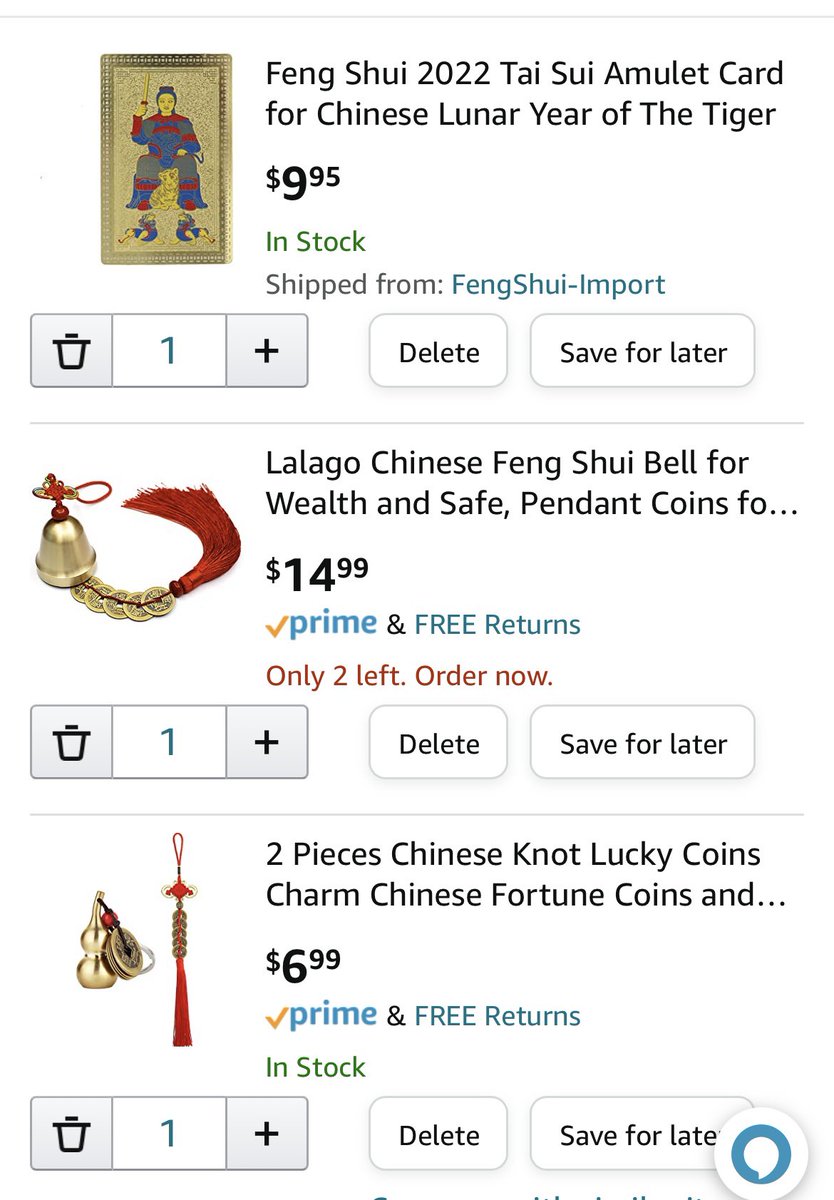 ckhounlo's tweet photo. Anyone else read their Chinese New Year fortune and go straight to Amazon and buy all the feng shui stuff it tells you to buy and where to place it? #anythingwillhelp https://t.co/B3ej9ZiGkv
