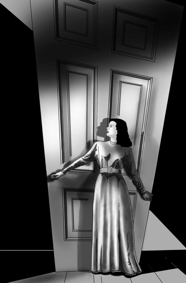 antesse's tweet photo. Tous les mois, l’Atelier du Film d’Animation de la Cinémathèque de Nice revisite, en dessin, la programmation !En janvier, 
consacrée à l'œuvre de. Fritz Lang et plus particulièrement sur LE SECRET DERRIÈRE LA PORTE 1947  dessin :Maurice Antunes
#Cinema. #FilmFestival #neflix https://t.co/4z2ligCp27
