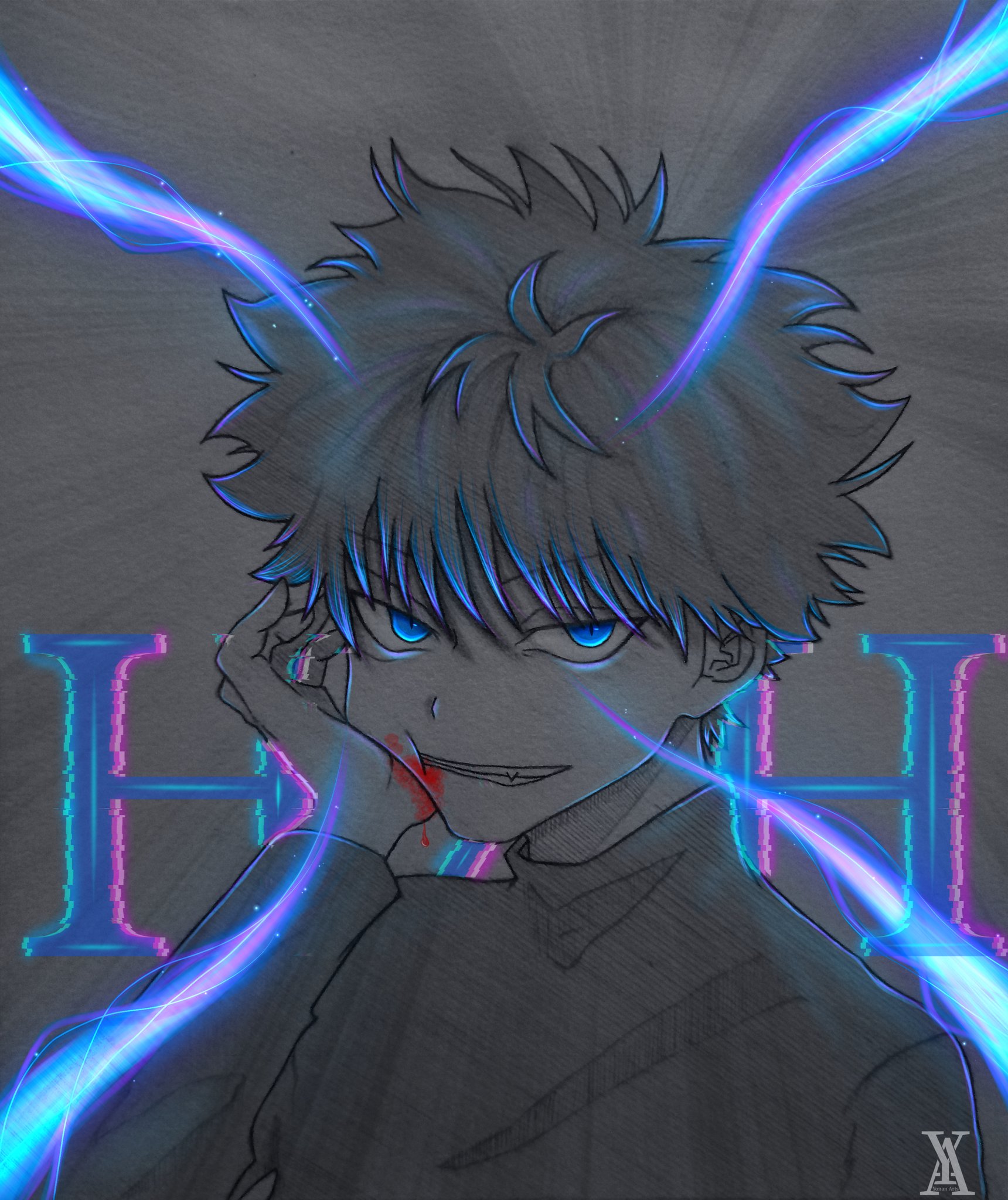 Animedrawings + Digital Glow 🎨 on Instagram: “Blue typ Glow