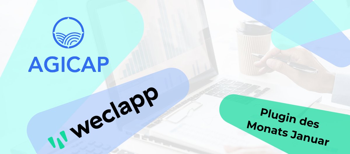 Neuigkeiten aus dem weclapp store! Unser #Plugin des Monats Januar ist <a href="/AgicapGermany/">Agicap Germany</a>! Mit der Verbindung von Agicap und weclapp vereinfachst du deine Liquiditätsplanung - und das in Echtzeit! store.weclapp.com
#wecollab #plugindesmonats #weclappAPI #cloudcomputing