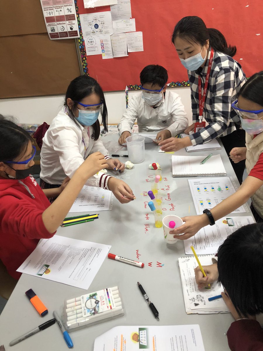 schmudkr's tweet photo. Experiment 2: Identifying an unknown liquid based on their characteristic properties when mixed with water. Great opportunity to practice recording our observations visually and with words! #science #pyp #myCISB #thinkers https://t.co/nn69tdA8QQ