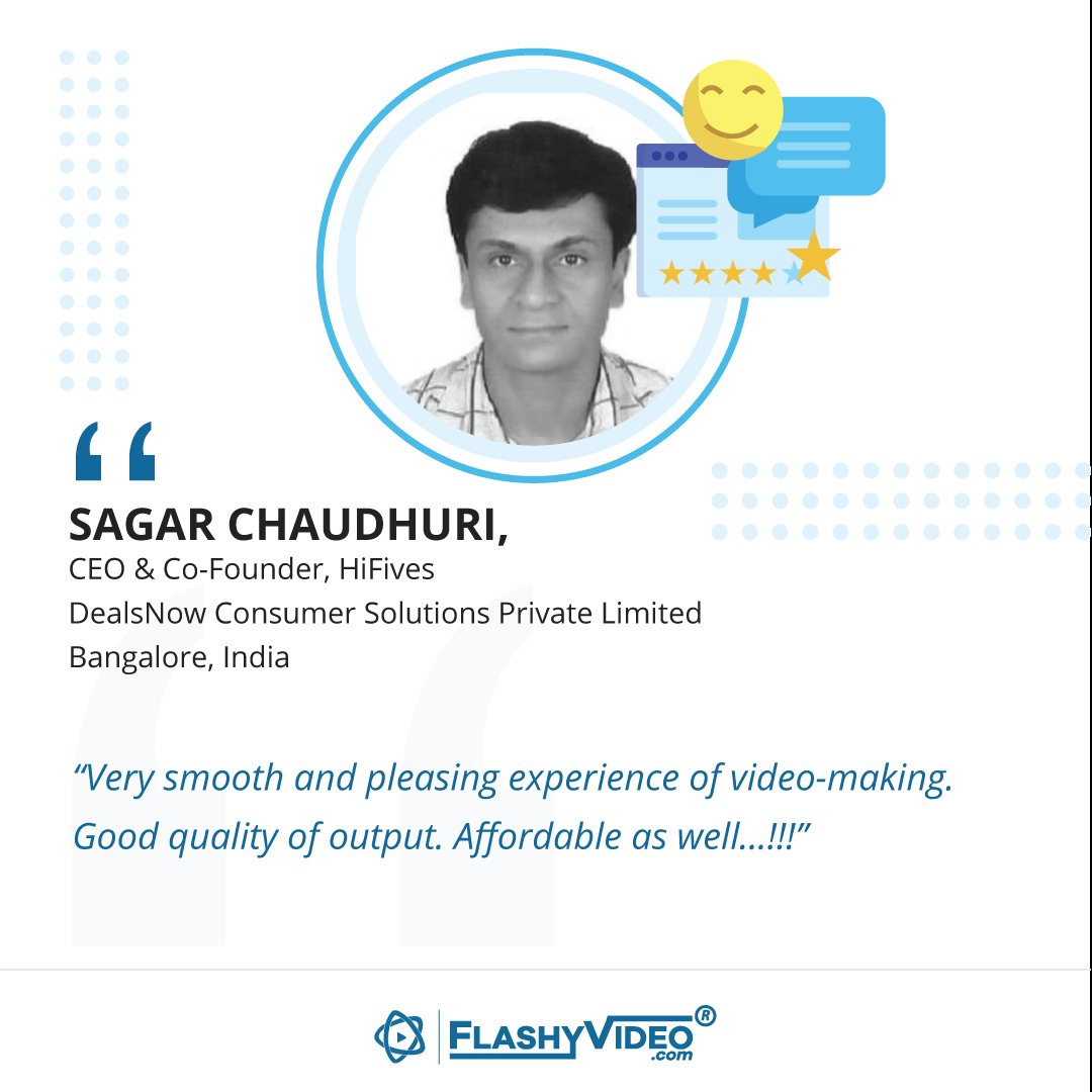 FlashyVideo's tweet photo. We are grateful to our customers for their kind words. Order your Business Explainer videos now.
#FlashyVideo #SatisfiedClients #ClientTestimonial #Testimonial #explainervideo https://t.co/cCpmRmxmBH