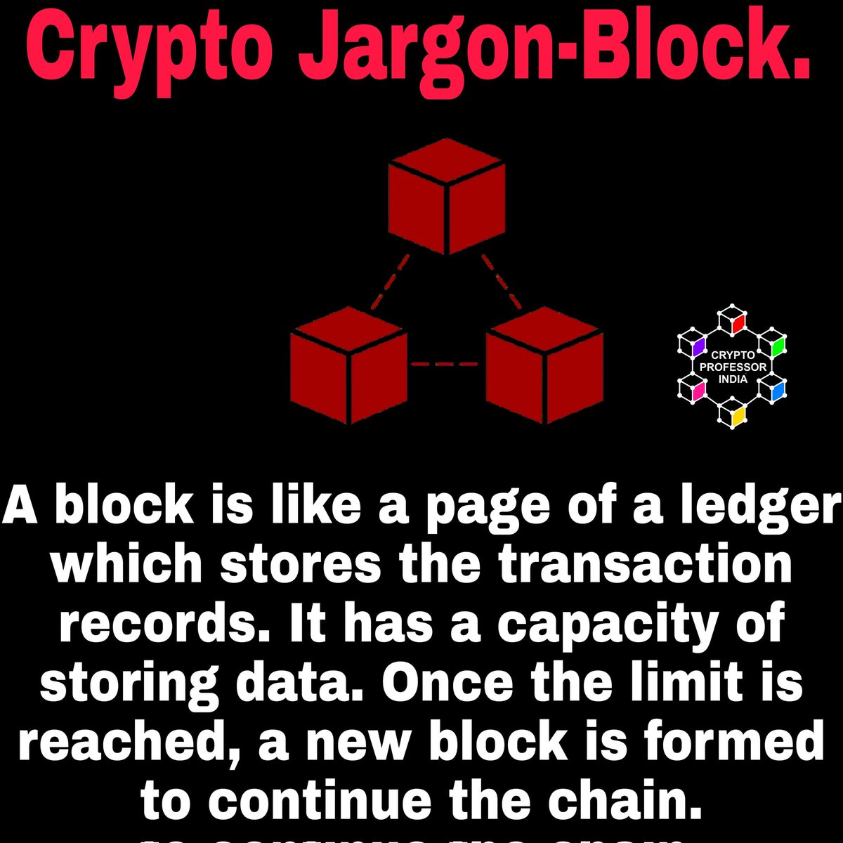 cryptoprofesso9's tweet image. Such boom in the Crypto Industry today but on an average when you ask 10 people about what is a block, 8 people don&apos;t even know what exactly it is. Spread the knowledge ✨
#cryptojargon #block #blockchain #database #digitalledger #cryptography #coindcxpathbreaker