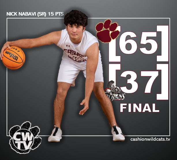 OBA NO MATCH FOR CASHION!

<a href="/NabaviNick/">Nick Nabavi</a> led the way with 15 on 4 for 4 from 3.
<a href="/landon_lagasse/">Landon Lagasse</a> chipped in 13 points &amp; <a href="/VanceRaney/">KingV👑🏀</a> with 11 points as Cashion had 10 players score

Up Next: THOMAS 12:20 Thursday ENID; 3 RIVERS TOURNEY CWTV
