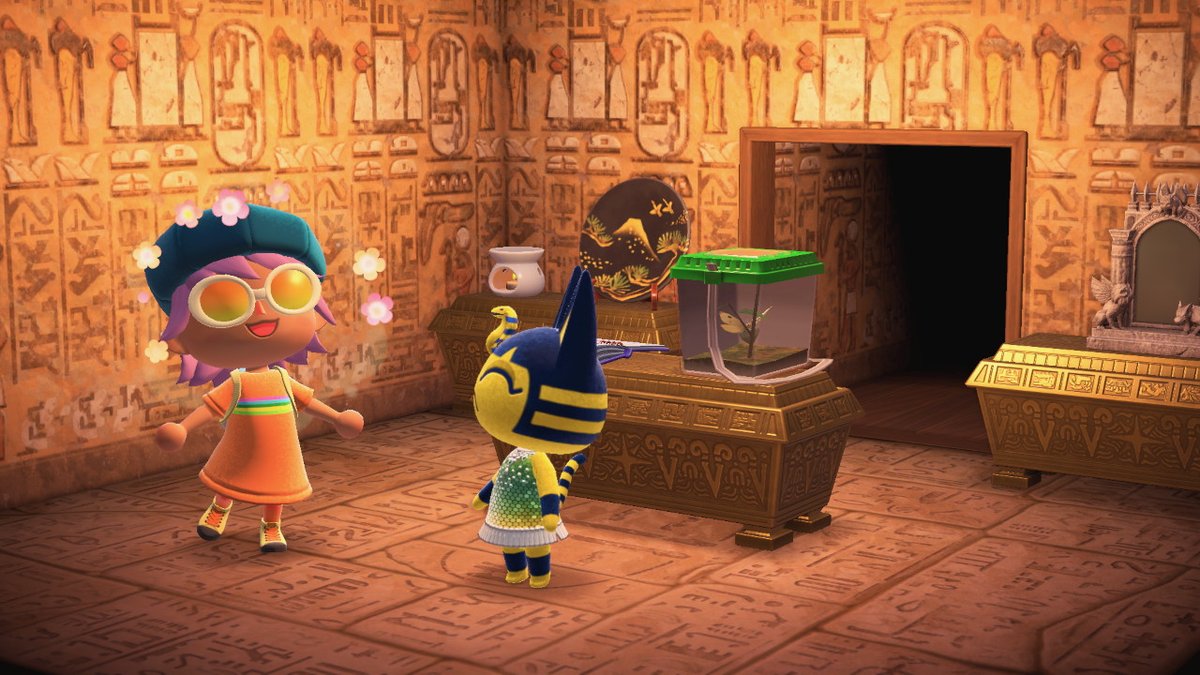 SDetroitACNH's tweet photo. The best thing about the #AnimalCrossingUpdate is that I bought Ankha's pyramid from her and now being in her house doesn't make me feel claustrophobic anymore! #AnimalCrossingNewHorizons #AnimalCrossing #ACNH #NintendoSwitch https://t.co/US6gS5YsFd