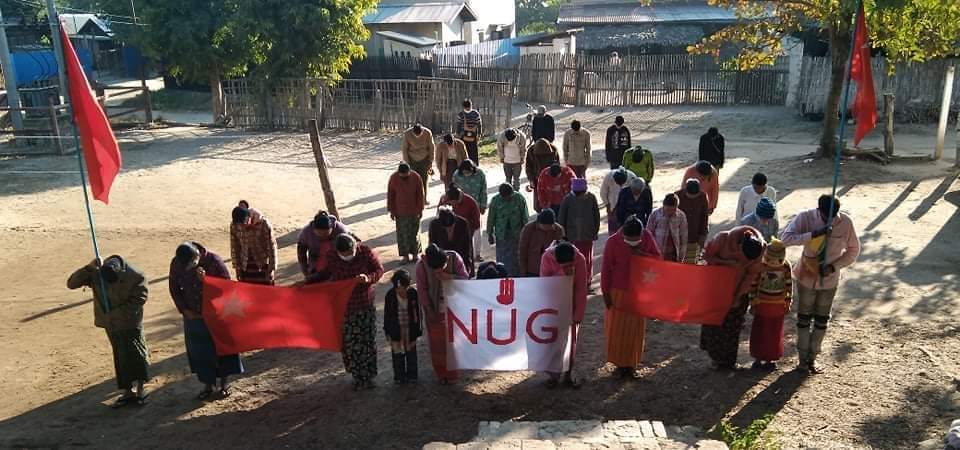 Anti-coup revolutionary strike in a village from Sagaing's Shwebo as a daily basis and in support of <a href="/NUGMyanmar/">National Unity Government Myanmar</a> government. 🪧  #2022Jan5Coup
#AcceptNUG_RejectMilitary
 #ASEANStopHunSen #WhatsHappeningInMyanmar