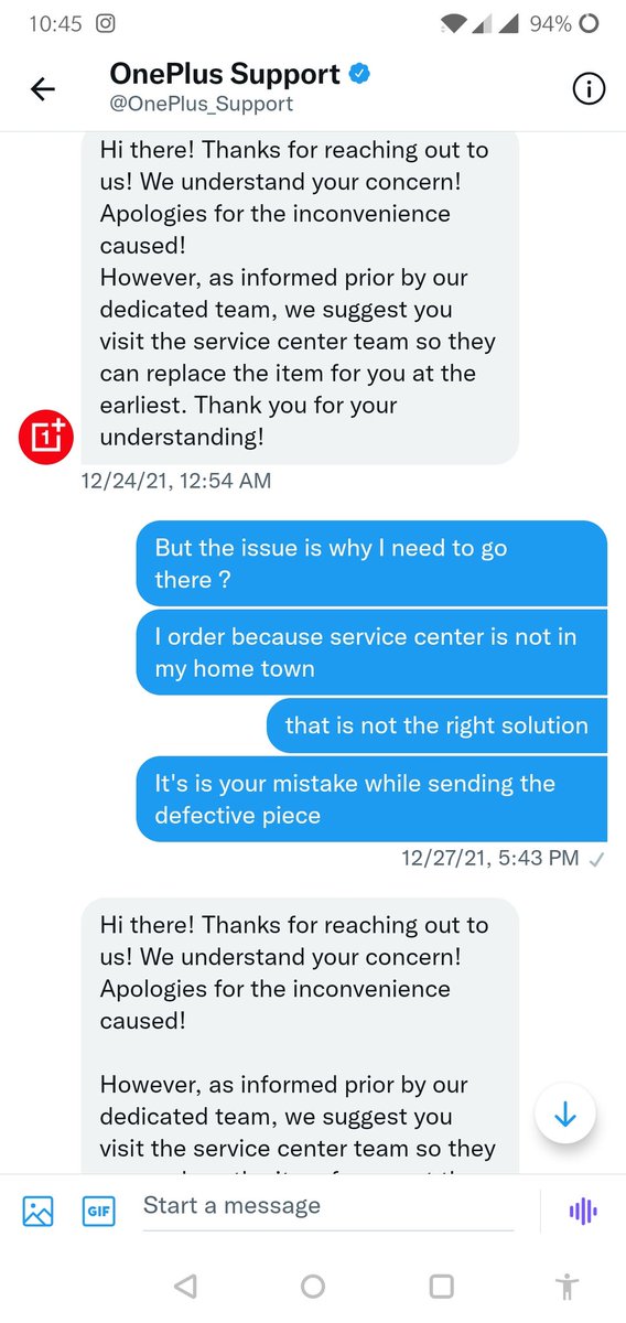 assithegreat's tweet photo. Please never order @OnePlus_IN @OnePlus_Support charger online because if they send you a defective piece(which they will)

They will send you to the nearest service center( which is 100+ km away)
Now you are helpless. And lost your money also https://t.co/koOIN5fjYO