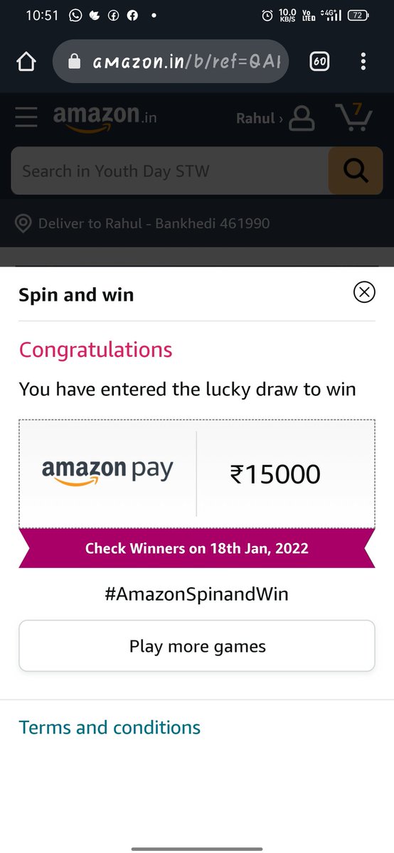 officialrahulp's tweet photo. #AmazonSpinandWin https://t.co/z8Zkpdw9aj