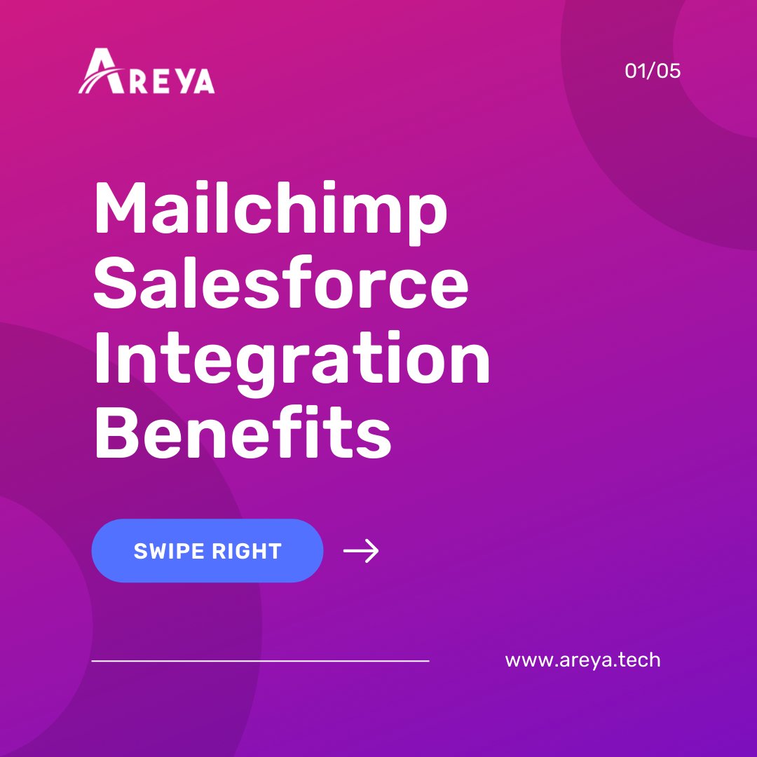 AreyaTech's tweet photo. @Salesforce and @Mailchimp integration are among the many approaches that businesses are now using to provide a seamless experience for themselves and their customers.

Check out our @AreyaTech YouTube channel for more  at https://t.co/o7qwaI8WXi https://t.co/kFwbchMM2z