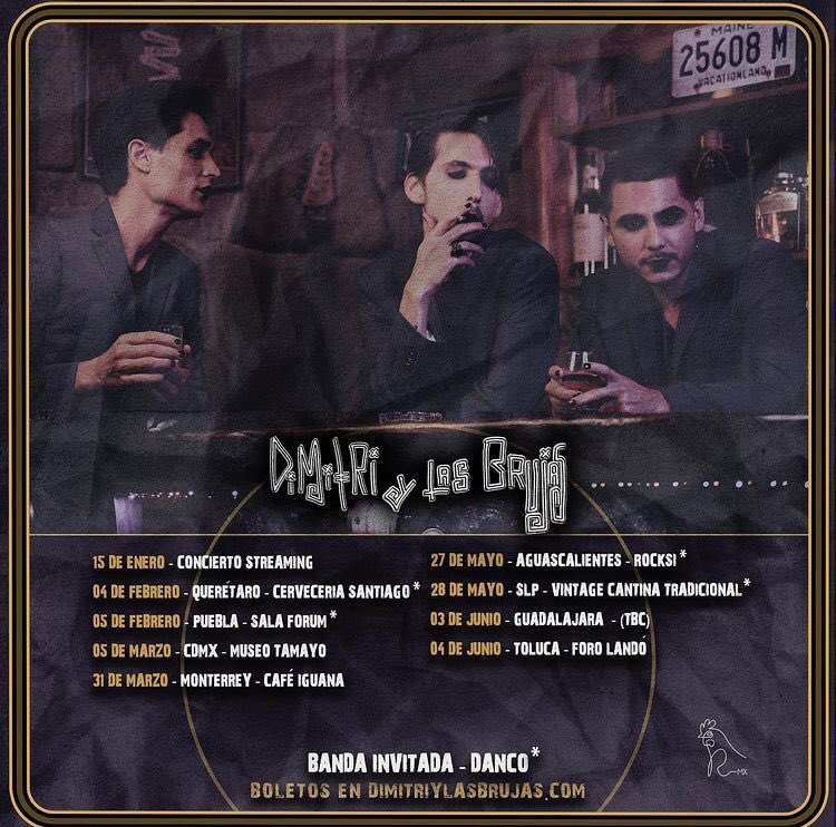 dimitriaquelarr's tweet photo. BRUJAS! 
Dimitri y las brujas ha querido iniciar el año con todo ¡habrá tour! y desde YA pueden adquirir sus boletos:
🎟 https://t.co/yiI94zjifr https://t.co/c5jIb1owil