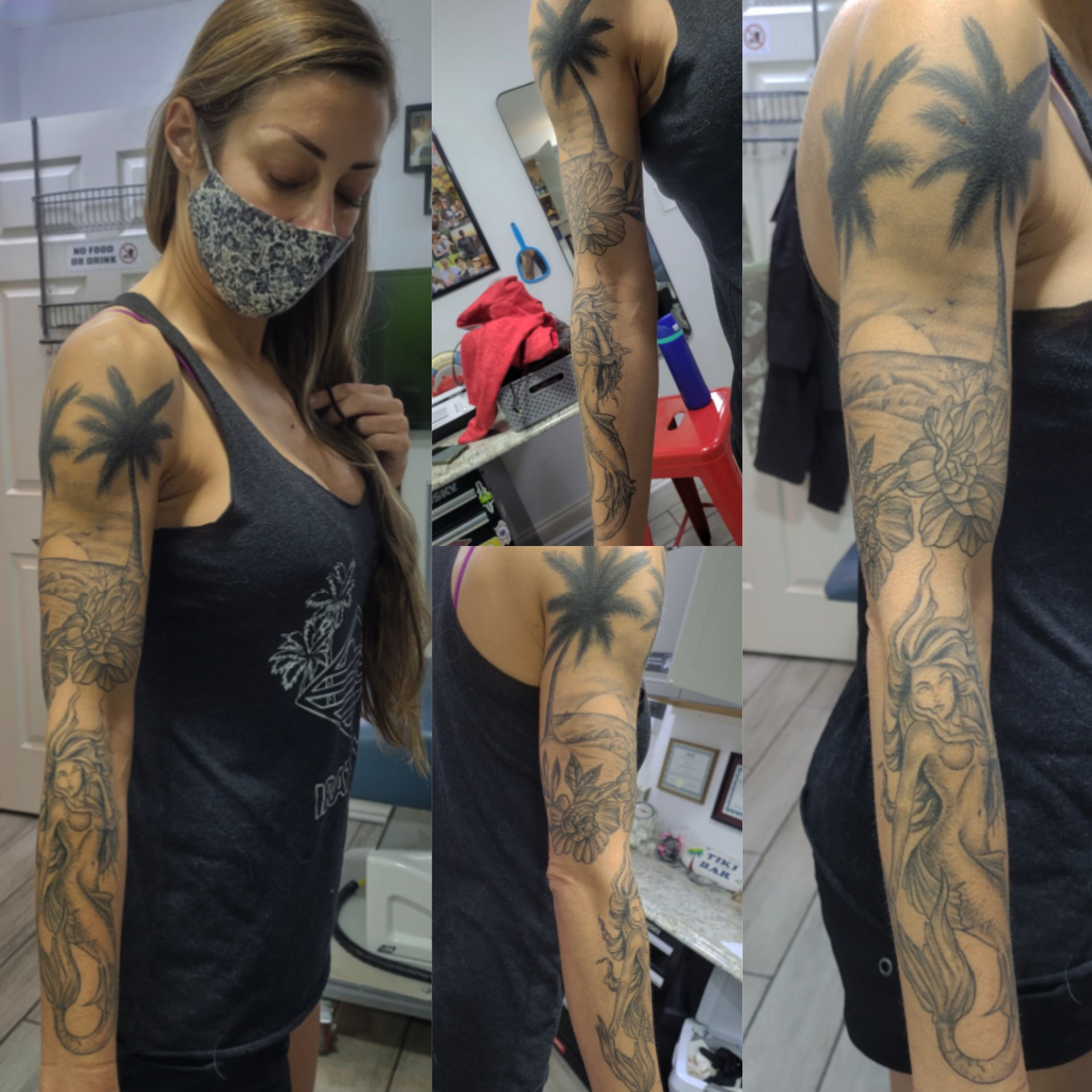 Tattoos by Jeff Ziozios on X: "Beach and mermaid sleeve tattoo, some fun freehand work in this one... #beach #beachsunset #beachscene #beachtattoo #sunsettattoo #palmtreetattoo #girlswithsleeves #girlswithtattoos #girlswithink #girlsofinstgram #tampa ...