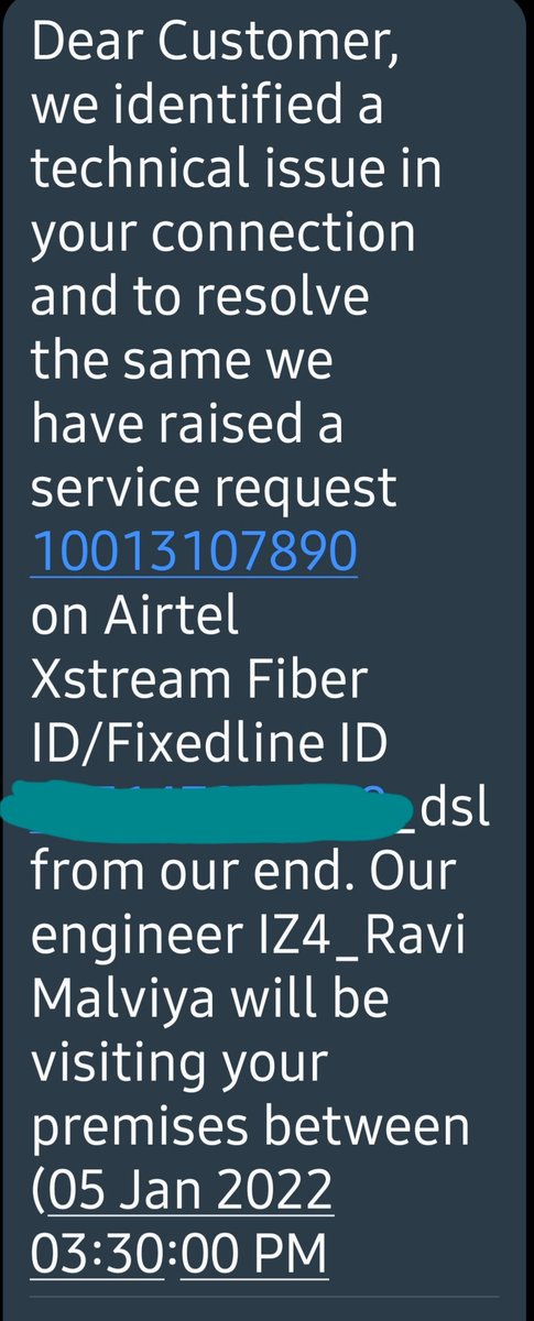 beingsaty's tweet photo. @airtelindia my airtel extreme fibre internet is not working since 2 days ie.48 hrs..none of your team members have resolved the issue..no visit from your front onsite engineers yet..everytime they say 24hrs for resolving the issue...this is a very bad experience.. https://t.co/VxXbmHDykU