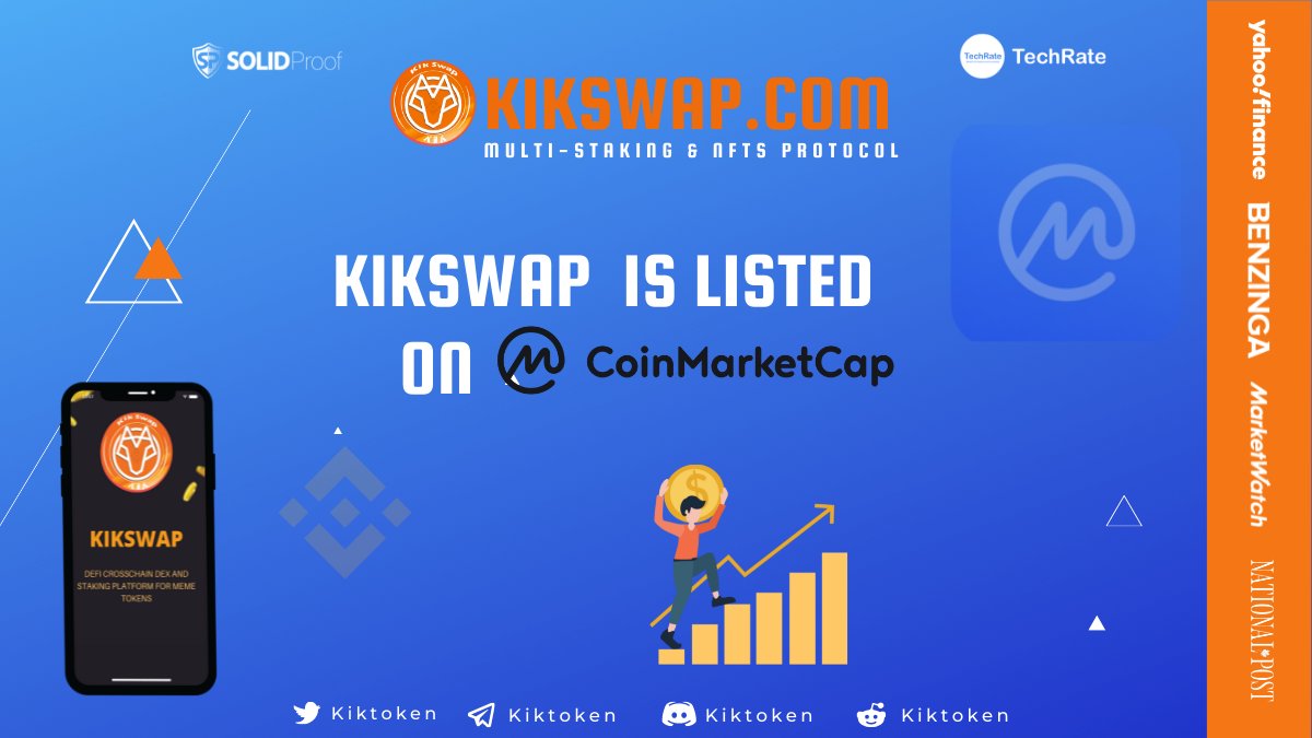 kiktoken's tweet photo. Kikswap is listed on CoinmarketCap!

Don't forget to vote on #CMC
https://t.co/PaytZ9EfXH

Stak here: https://t.co/J8ReuoHSYj and enjoy impressive reward!!

#Kikswap #BSC #BNB #BinanceSmartChain   #memecoins #shibainu #Dogecoinarmy #FLOKI #DogecoinToTheMoon https://t.co/UGtq2mbJTU